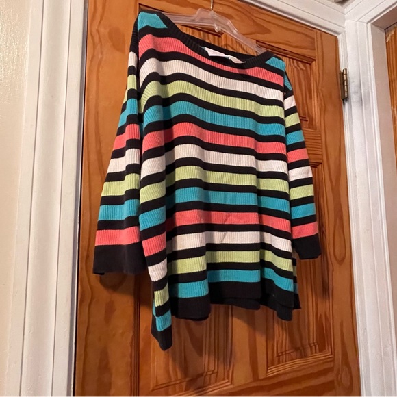 Super Cute Meg Allen Striped Sweater, Size 3X - Picture 5 of 7